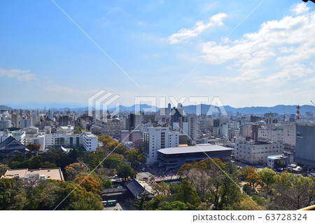 Kochi Castle View from the castle tower Kochi City, Kochi Prefecture (Kochi, Tosa-gun, Tosa-gun) Kochi Castle View from the castle tower Kochi City, Kochi Prefecture (Kochi, Tosa-gun, Tosa-gun) 63728324
