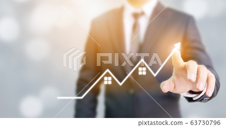 Business development to success and growing annual revenue growth concept 63730796