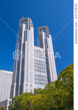 Tokyo cityscape in Japan I want to see Tokyo Metropolitan Government etc. 63732653