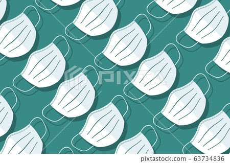 group of mouth protection face mask with blue background 63734836