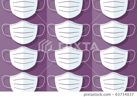 group of mouth protection face mask with lilac background 63734837