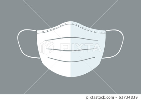 illustration of mouth protection face mask monochrome 63734839