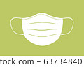 illustration of mouth protection face mask with green background 63734840