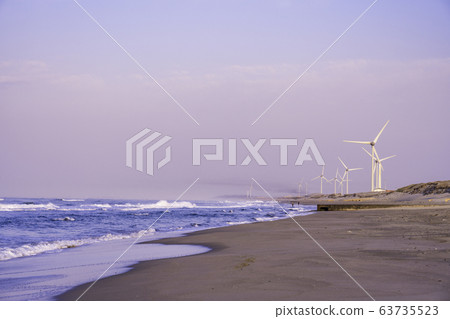 (Shizuoka) Scenery of the Kikugawa estuary and beach 63735523