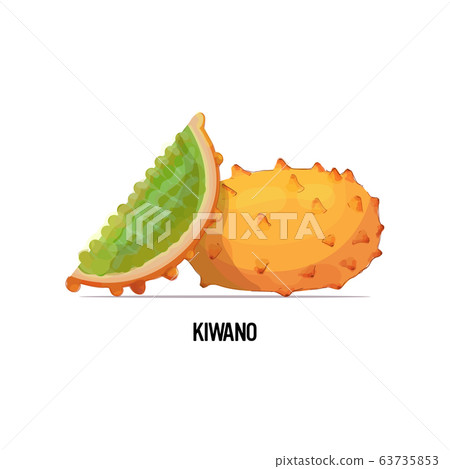 fresh juicy kiwano icon tasty ripe fruit berry isolated on white background healthy food concept fresh juicy kiwano icon tasty ripe fruit berry isolated on white background healthy food concept 63735853