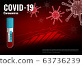 Red coronavirus or covid-19 concept vector 63736239