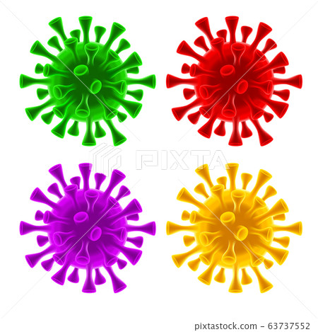 Coronavirus Covid-19 Virus Cells Set 63737552
