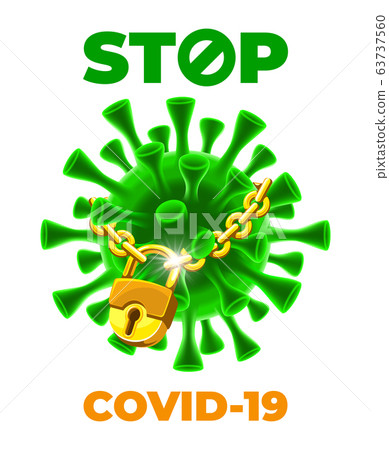Stop Coronavirus Covid-19 Disease Outbreak Concept - Stock Illustration ...