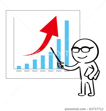 Person arrow graph rise - Stock Illustration [63737712] - PIXTA