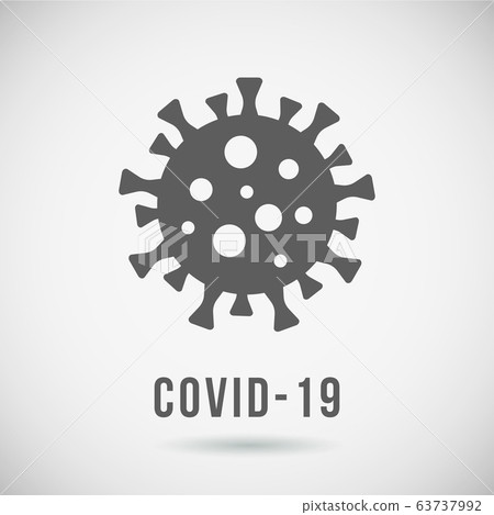 Сoronavirus icon on white background. Covid-19. Illustration 63737992