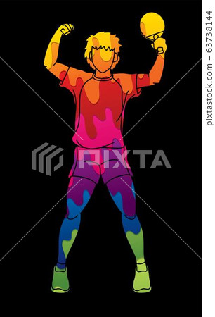Ping Pong player, Table tennis action cartoon graphic vector Ping Pong player, Table tennis action cartoon graphic vector 63738144