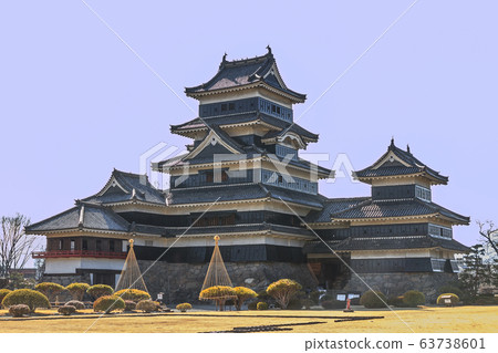 春天的松本城風光 63738601