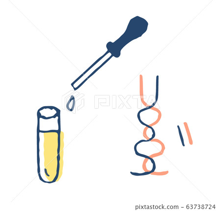 Virus test image-genes and test tubes 63738724