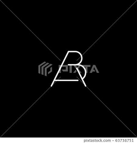 Luxury AB BA A B Monogram Logo Minimal Design 63738751