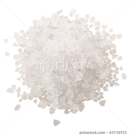 Pile of sea salt, coarse, paths, top 63739555
