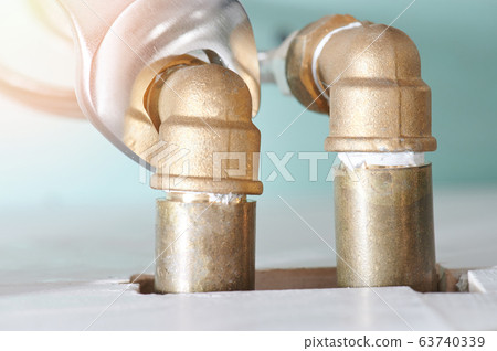 Tighten pipe connections in sink Tighten pipe connections in sink 63740339