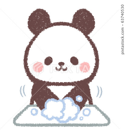Hand washing panda 63740530