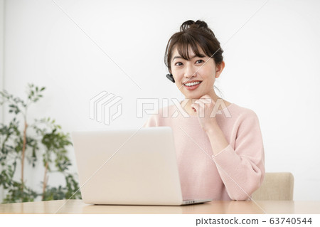 Telework video chat image Telework video chat image 63740544