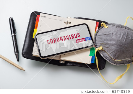 Breaking News, Coronavirus or Covid-19 outbreak. 63740559