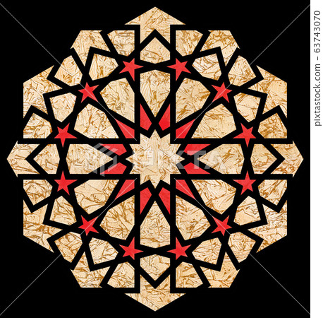Islamic round geometric element 63743070