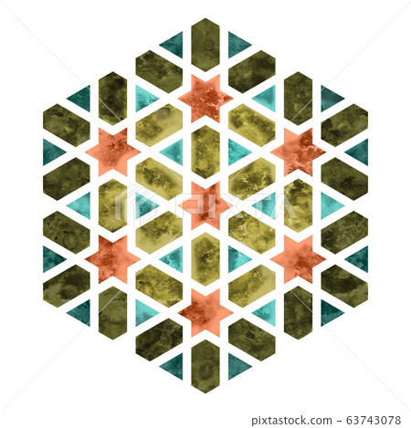 Hexagonal geometry ramadan, decor 63743078