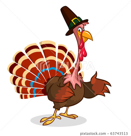 Cartoon turkey. Thanksgiving vector illustration 63743513