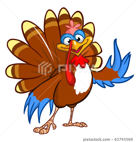 Turkey cartoon bird. Vector illustration isolated. Thanksgiving Day Turkey cartoon bird. Vector illustration isolated. Thanksgiving Day 63743569