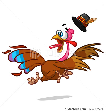 Turkey cartoon bird. Vector illustration isolated. Thanksgiving Day 63743571