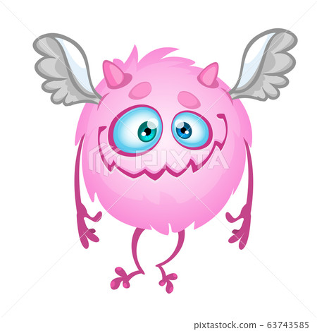 Cartoon funny monster in love. St Valentines Day Cartoon funny monster in love. St Valentines Day 63743585