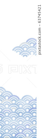 Qinghai wave banner background (160: 600) hand-painted style (blue) [JPG / PNG background transmission] 63745421