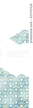 Qinghai wave banner background (160: 600) hand-painted style (green) [JPG / PNG background transmission] 63745426