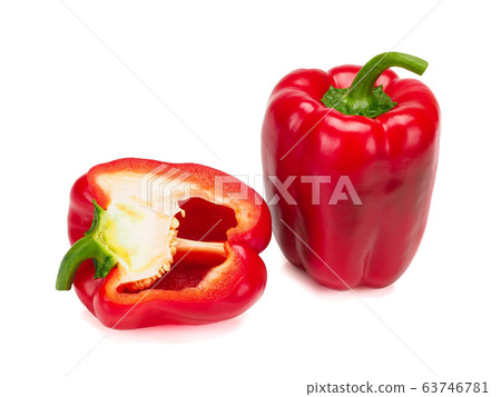 sweet pepper isolated on white background sweet pepper isolated on white background 63746781