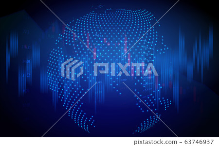 Stock market graph or forex trading chart for Stock market graph or forex trading chart for 63746937