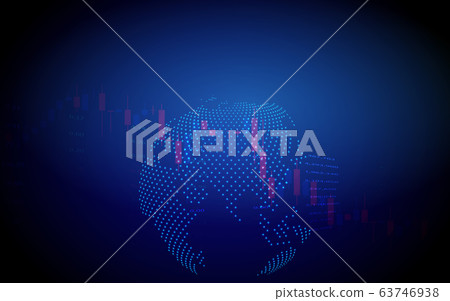 Stock market graph or forex trading chart for Stock market graph or forex trading chart for 63746938