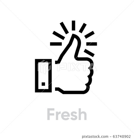 Fresh thumb up down icon. Editable line vector. Fresh thumb up down icon. Editable line vector. 63748902