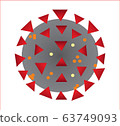 Covid-19 virus on a background 63749093
