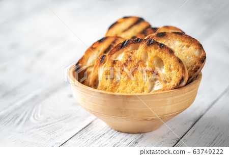 Slices of toasted bread Slices of toasted bread 63749222