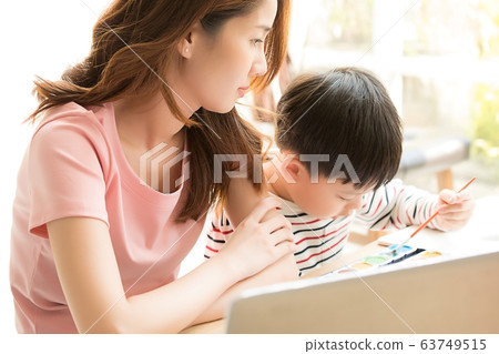 父母與子女,母親,兒童,兒子,通勤,工作,破壞 父母與子女,母親,兒童,兒子,通勤,工作,破壞 63749515