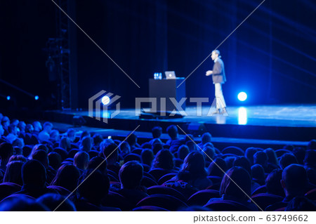 Audience listens lecturer at workshop Audience listens lecturer at workshop 63749662