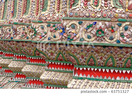 Detail of decorative ceramic work - Grand Palace - Detail of decorative ceramic work - Grand Palace - 63751327