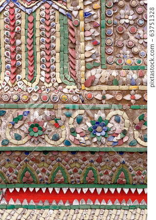 Detail of decorative ceramic work - Grand Palace - Detail of decorative ceramic work - Grand Palace - 63751328