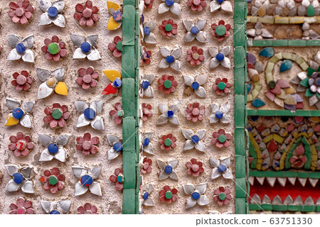 Detail of decorative ceramic work - Grand Palace - Detail of decorative ceramic work - Grand Palace - 63751330