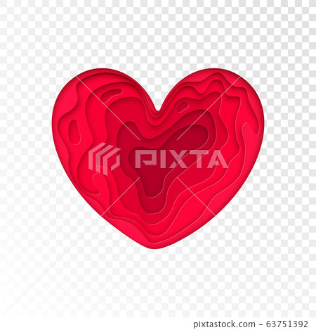 Valentines Day papercut heart for Valentine Valentines Day papercut heart for Valentine 63751392