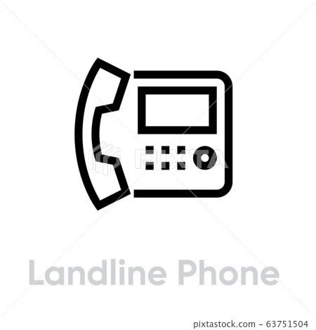 Landline Phone Icon Stock Illustration - Download Image Now - Black Color,  Communication, Computer Graphic - iStock