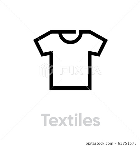 Textiles recycling icon. Editable line vector. Textiles recycling icon. Editable line vector. 63751573