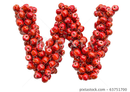 Letter W from red apples, 3D rendering - Stock Illustration [63751700 ...