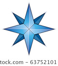 Logo polar blue star vector 63752101