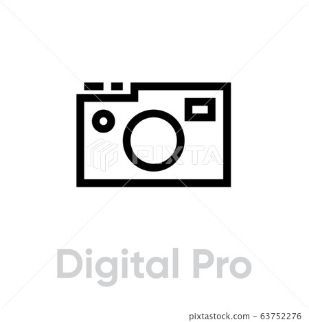 Digital Pro icon. Editable Vector Outline. 63752276