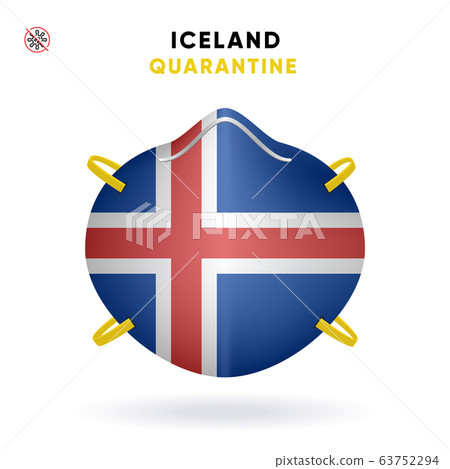 Iceland Quarantine Mask with Flag. Medical Precaution Concept. Vector illustration Coronavirus isolated on white background. Template Danger of Coronavirus Iceland Quarantine Mask with Flag. Medical Precaution Concept. Vector illustration Coronavirus isolated on white background. Template Danger of Coronavirus 63752294