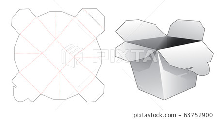 Food packaging box die cut template Food packaging box die cut template 63752900